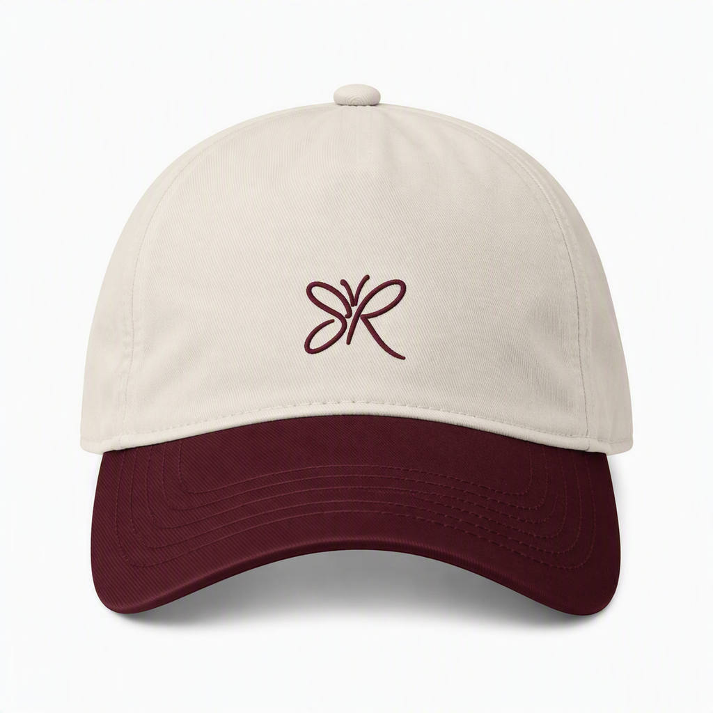 SR Signature Two-Tone Cap - White/Burgundy