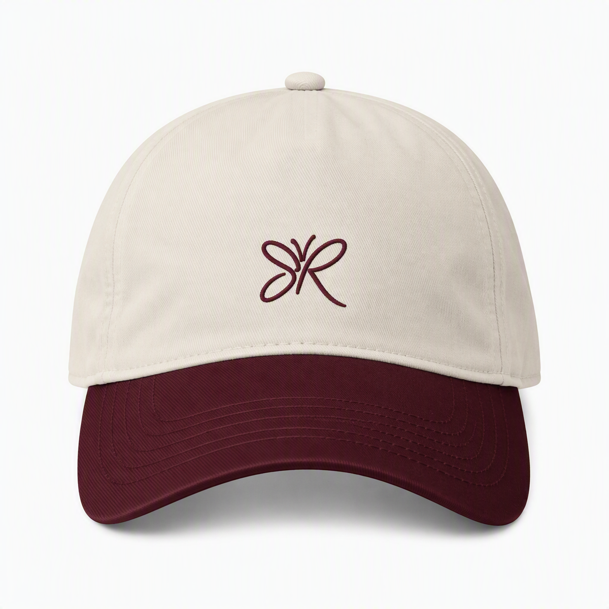 SR Signature Two-Tone Cap - White/Burgundy