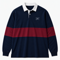 SR Classic Two-Toned Rugby Shirt - Navy/Burgundy